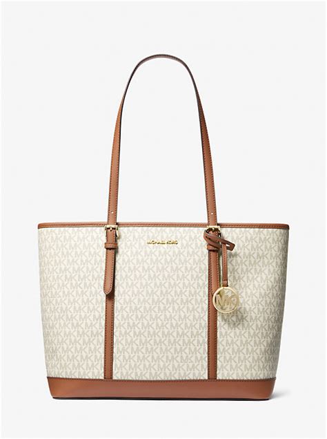 michael kors fabric tote|michael kors large travel tote.